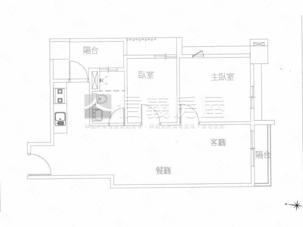 近學區商圈兩房附車位房屋室內格局與周邊環境