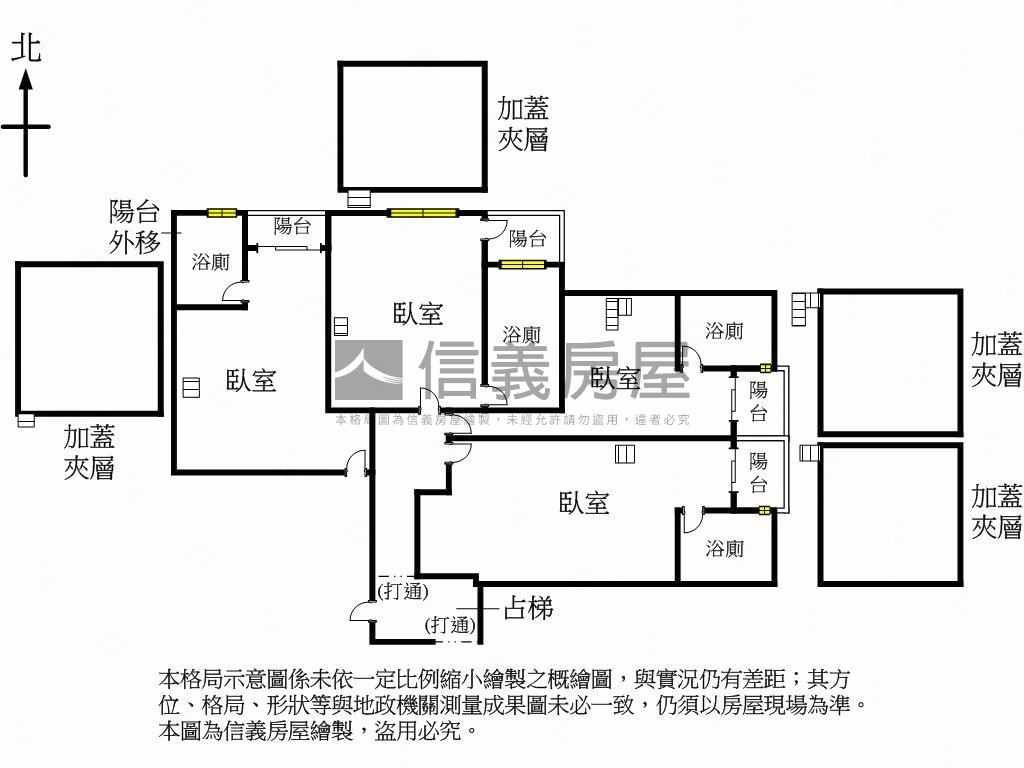 崇倫北街收租二樓４套房屋室內格局與周邊環境