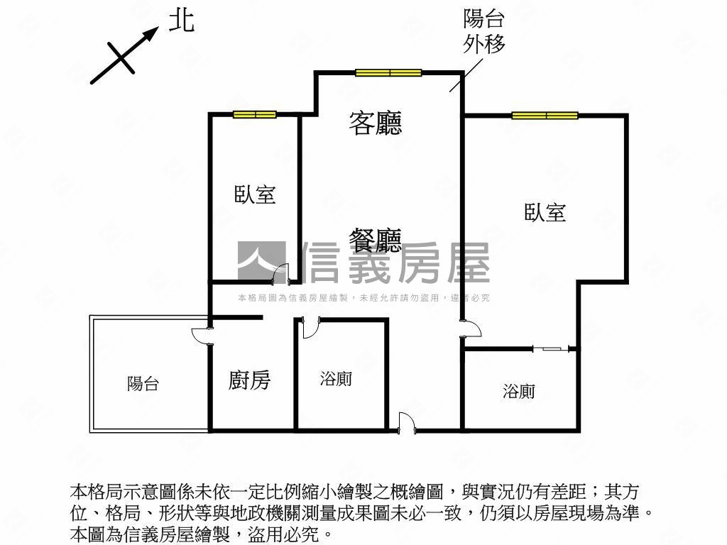 近捷運世界之心２房２衛房屋室內格局與周邊環境