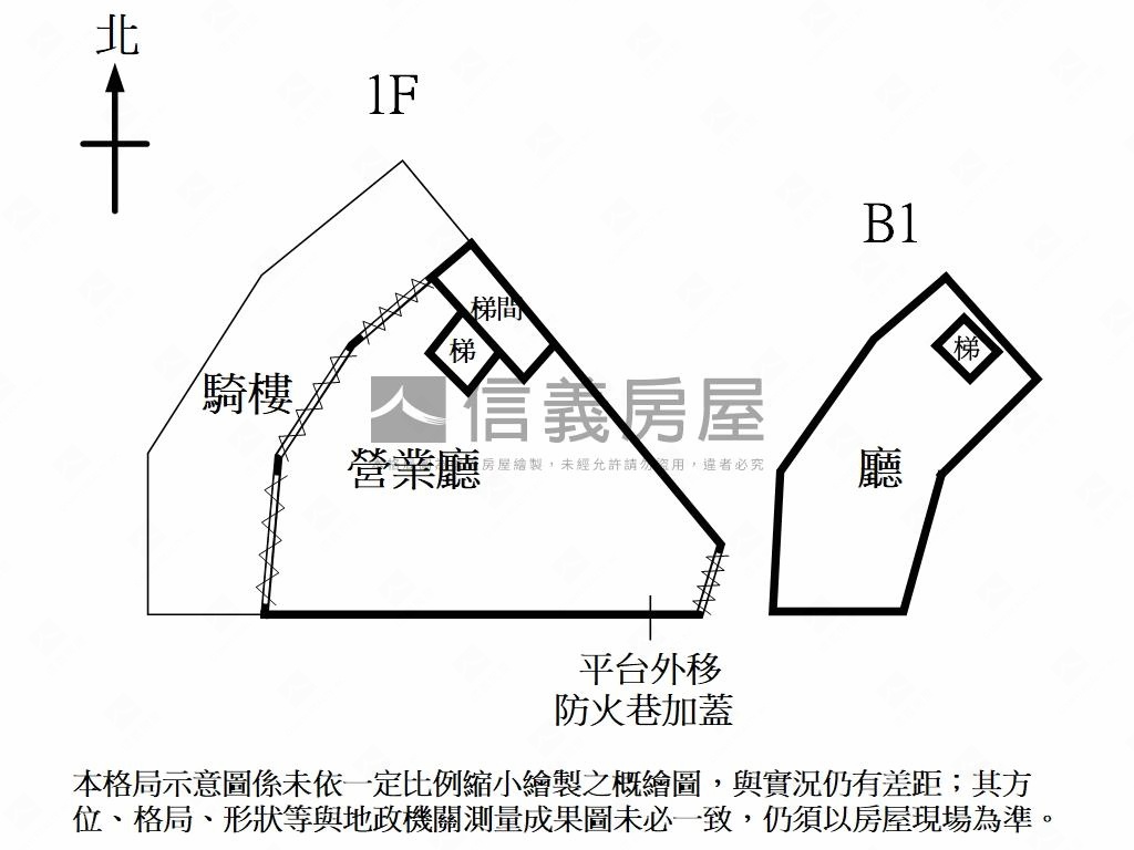 ｛誠售｝信義松德三角店面房屋室內格局與周邊環境