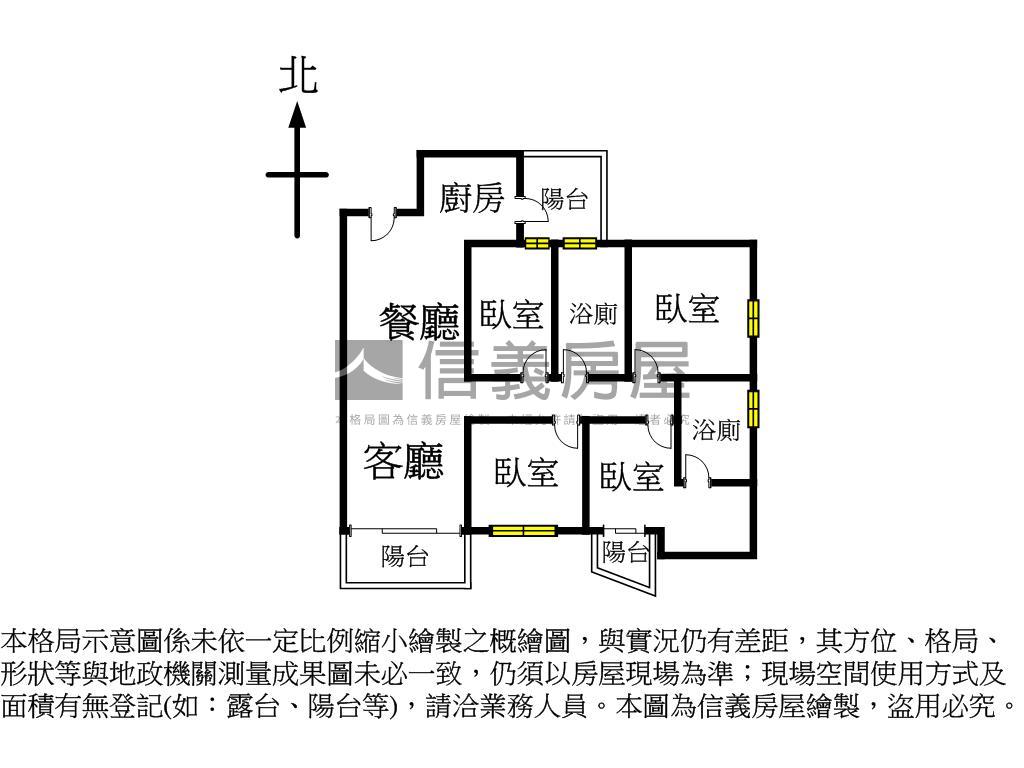 近捷運朝南全新四房雙平車房屋室內格局與周邊環境