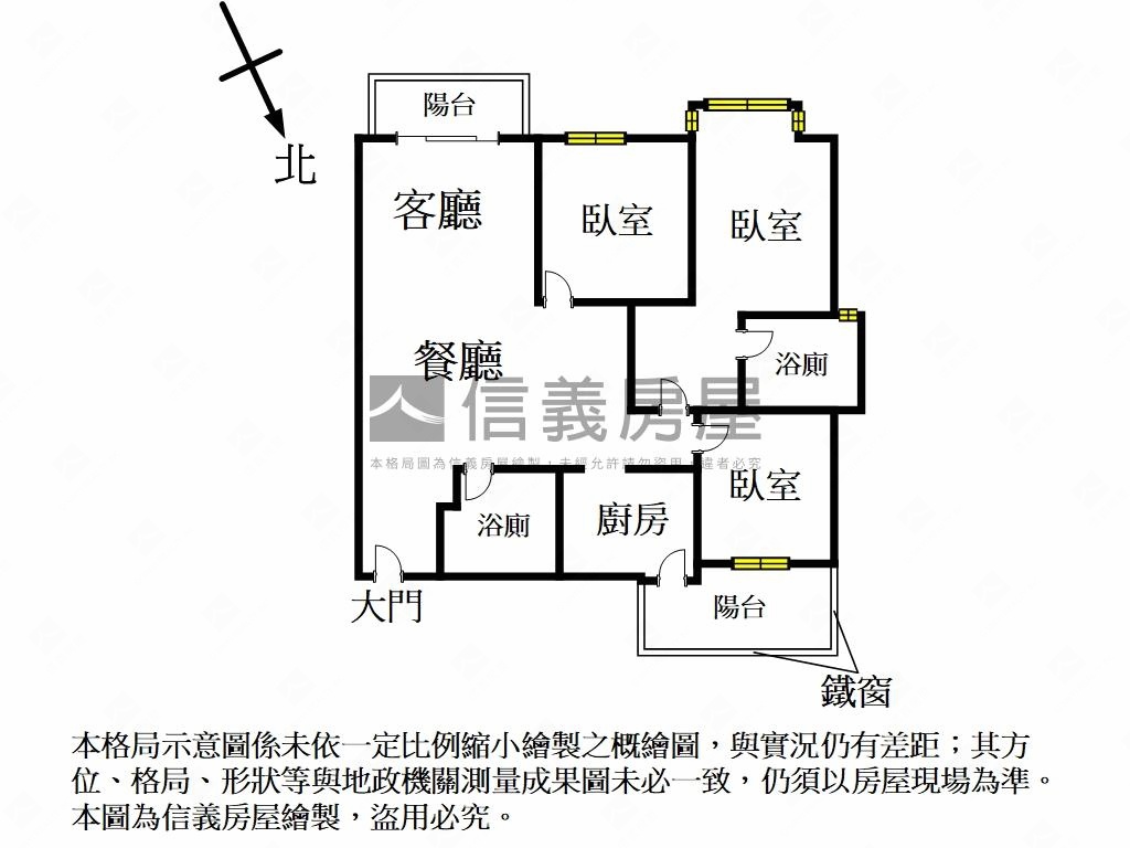 近捷運˙川悅河岸景觀３房房屋室內格局與周邊環境
