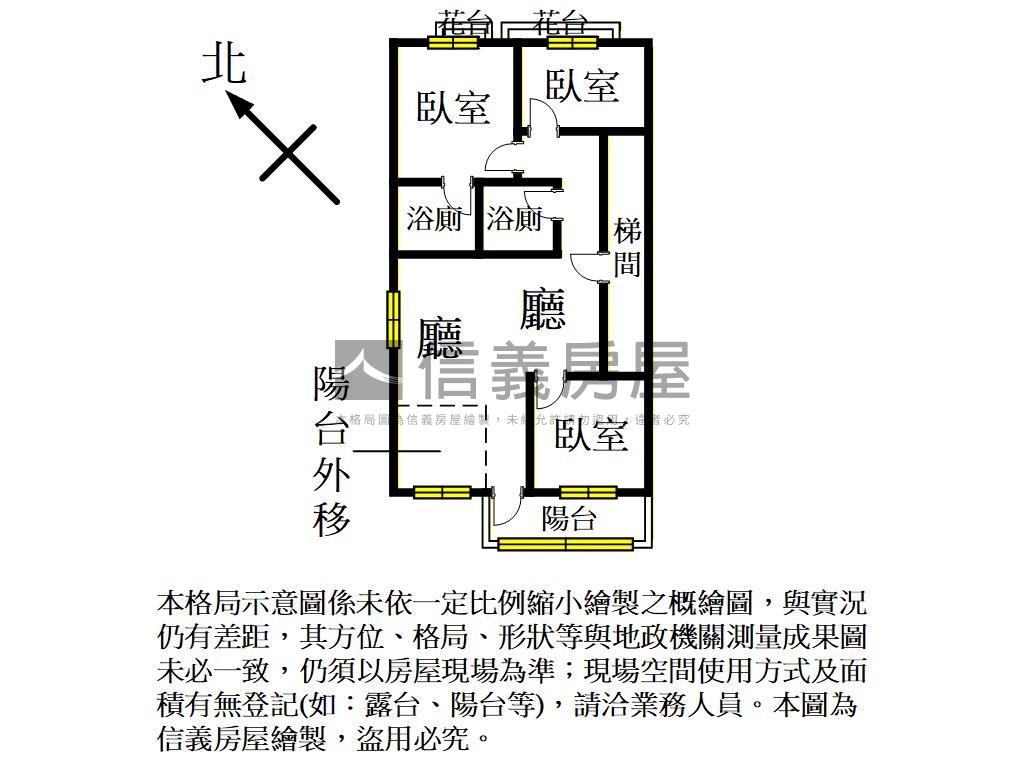 藝文有景觀低公設大三房房屋室內格局與周邊環境