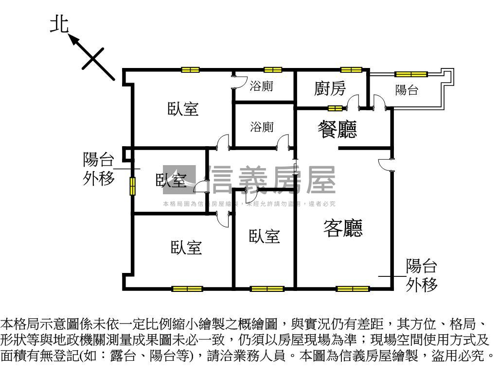 軍翰大帝獨戶邊間四房房屋室內格局與周邊環境