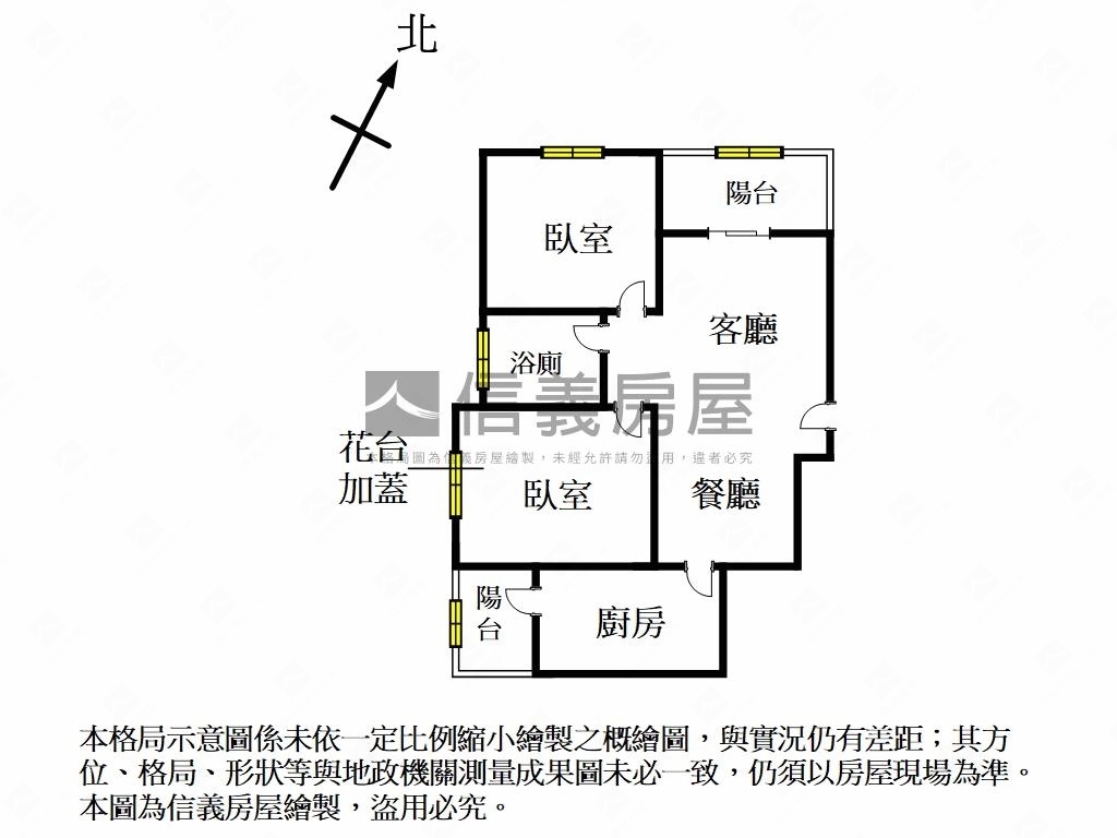 台北綠地優選方正２房房屋室內格局與周邊環境