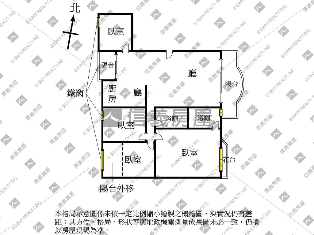 輕軌二聖優質３＋１房房屋室內格局與周邊環境