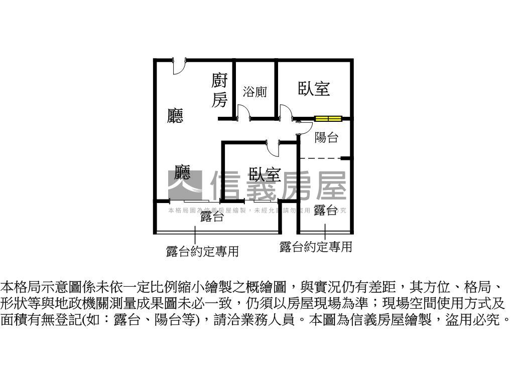 大廣豊仁兩房露台附車位房屋室內格局與周邊環境