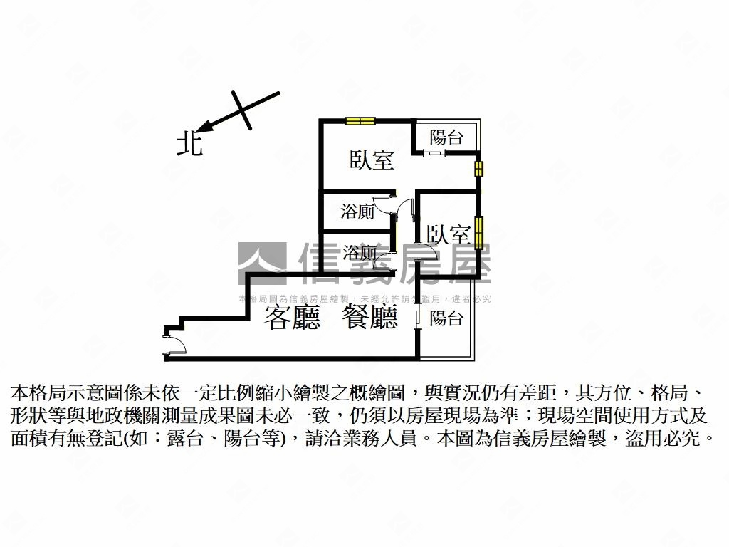 Ｂ２前後陽台大兩房車位房屋室內格局與周邊環境
