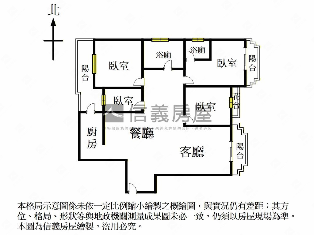 三面採光弘爺四房房屋室內格局與周邊環境