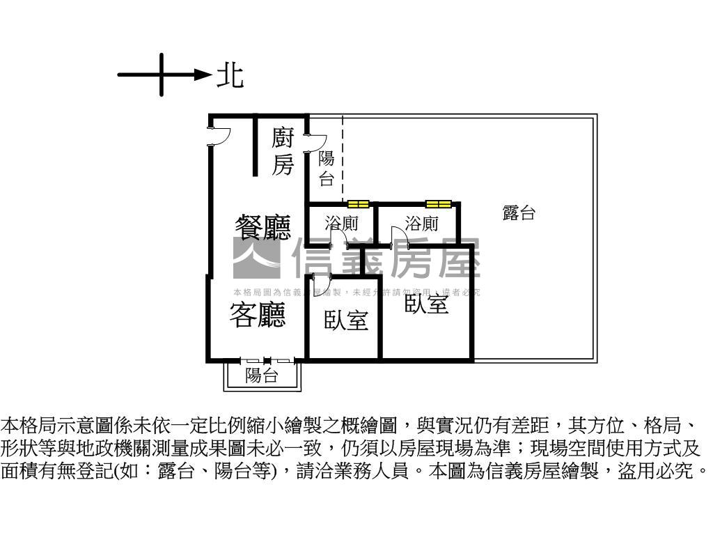 至善高第兩房稀有大露台戶房屋室內格局與周邊環境