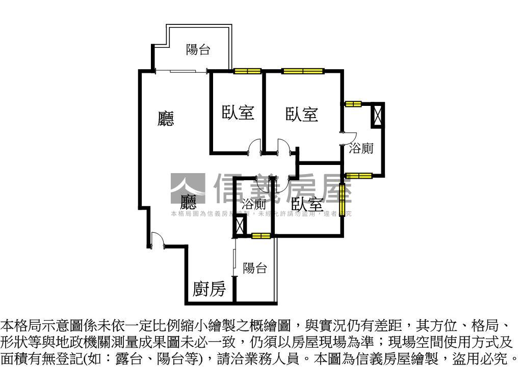 宗大敘山●藏鋒三房雙平車房屋室內格局與周邊環境