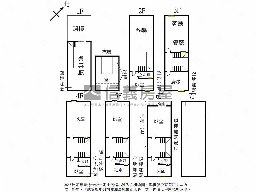 中區大誠街五樓透天店住房屋室內格局與周邊環境