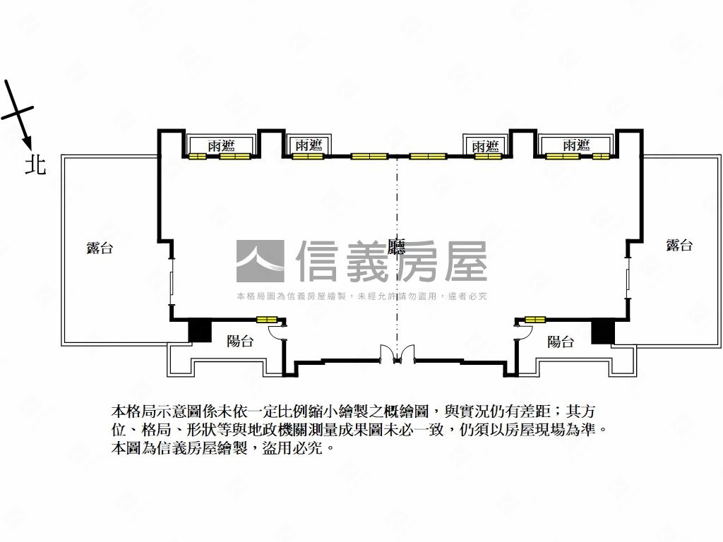 ⭐雍居仁愛１１樓後露臺戶房屋室內格局與周邊環境