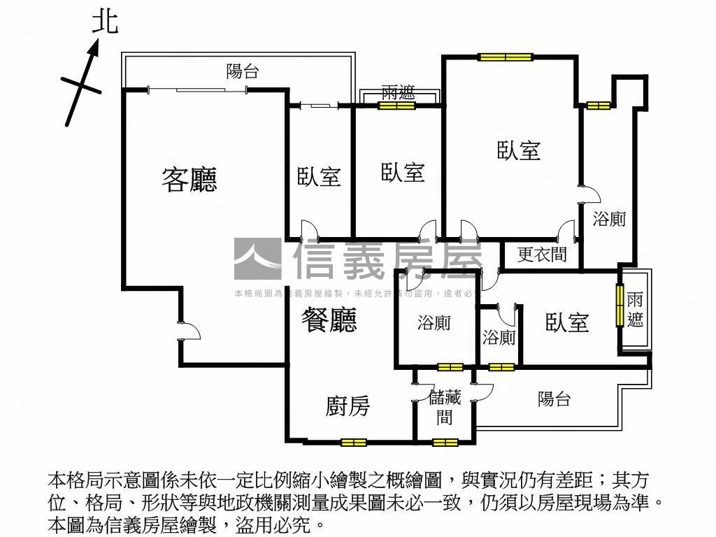 翡冷翠美妝中庭景四房房屋室內格局與周邊環境