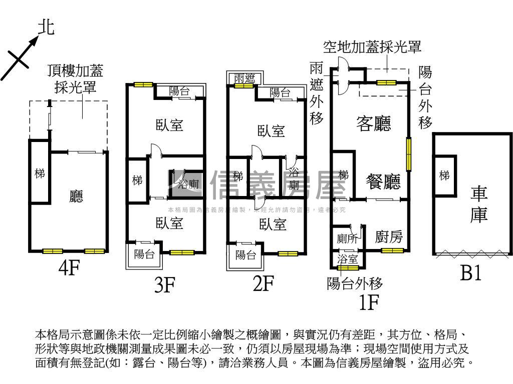 富群花園車庫綠意美透天房屋室內格局與周邊環境