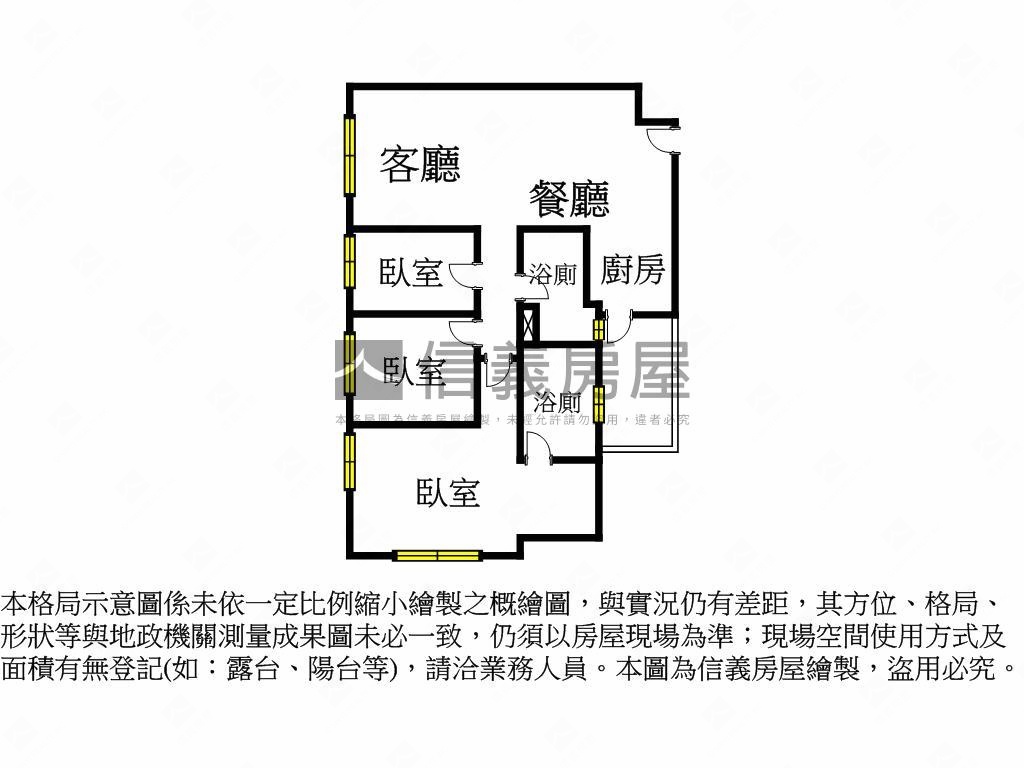 城揚大家Ｂ５高樓三房平車房屋室內格局與周邊環境