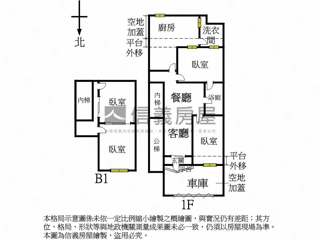 附小龍門金華車庫一樓房屋室內格局與周邊環境