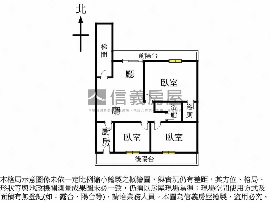 浦城·三樓三房美屋房屋室內格局與周邊環境