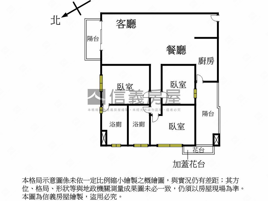 行情價大三房高樓視野戶房屋室內格局與周邊環境