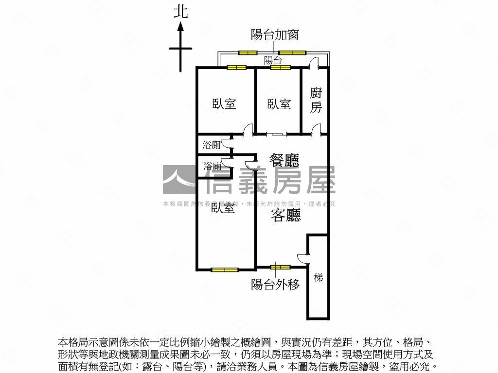 景美捷運方正黃金雙併三樓房屋室內格局與周邊環境