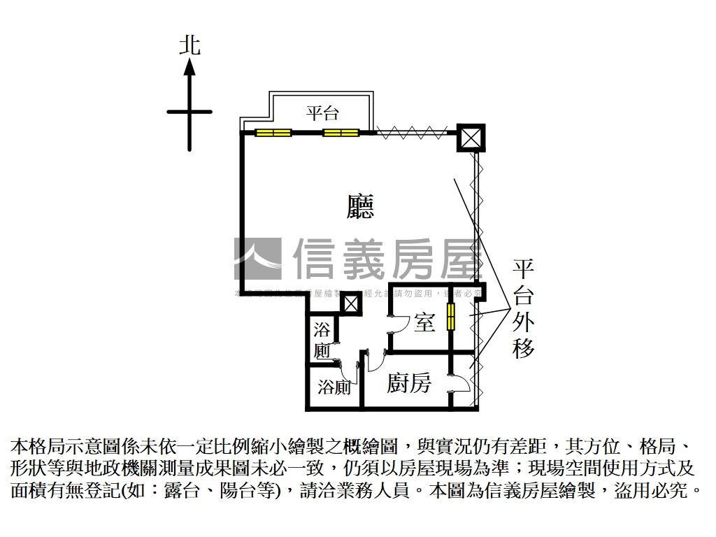 光復北路三角窗店面房屋室內格局與周邊環境