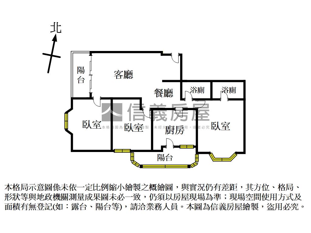 近公園三房車位房屋室內格局與周邊環境