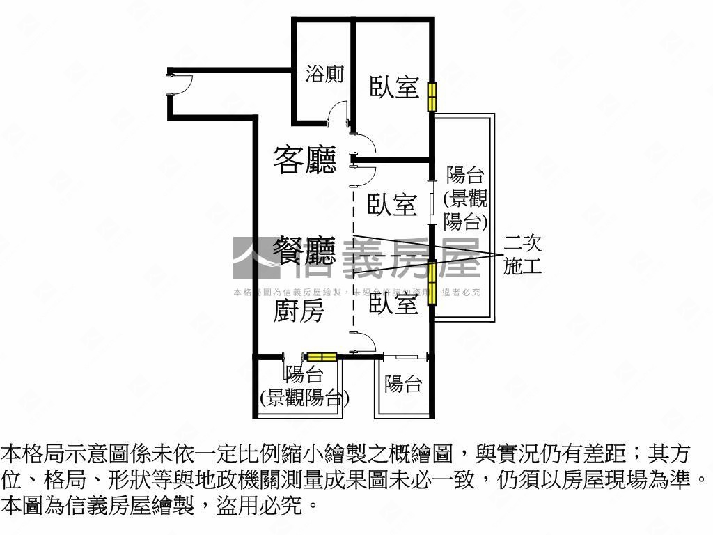 中正１號院高樓３房平車房屋室內格局與周邊環境