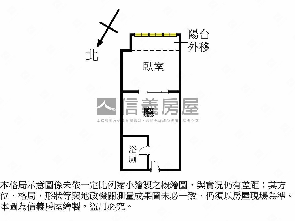 極佳景觀一房房屋室內格局與周邊環境