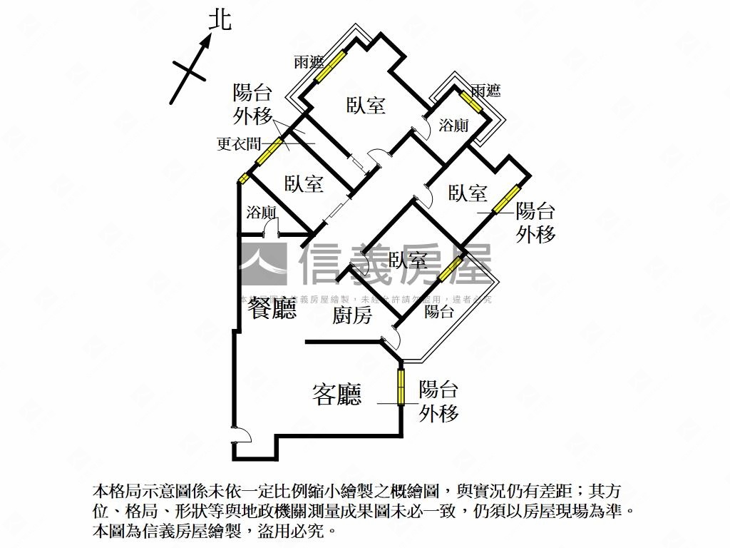 海揚Ａ棟景觀四房房屋室內格局與周邊環境