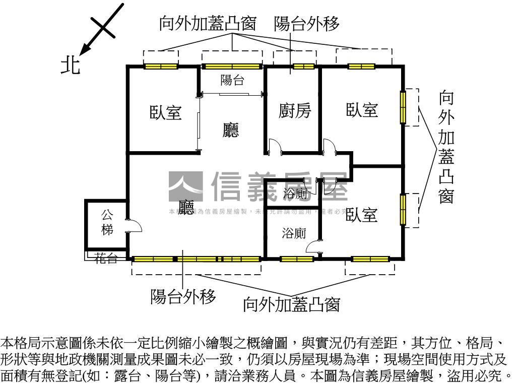台電捷運雙拼邊間３房美廈房屋室內格局與周邊環境