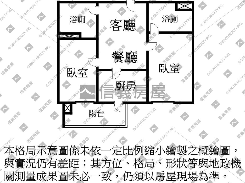 凱風久年高樓兩房房屋室內格局與周邊環境