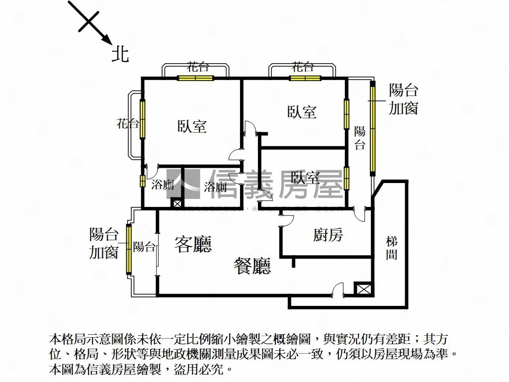 Ａ８站長庚商圈得意居３房房屋室內格局與周邊環境