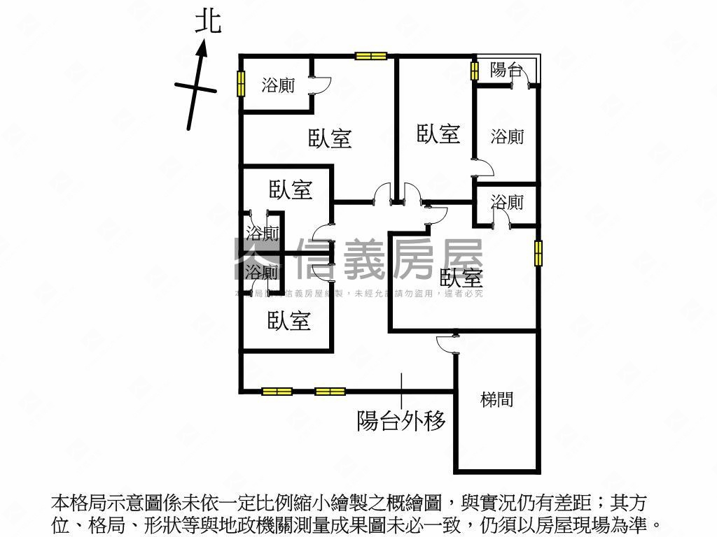 一橋進北市。公寓五間套房房屋室內格局與周邊環境