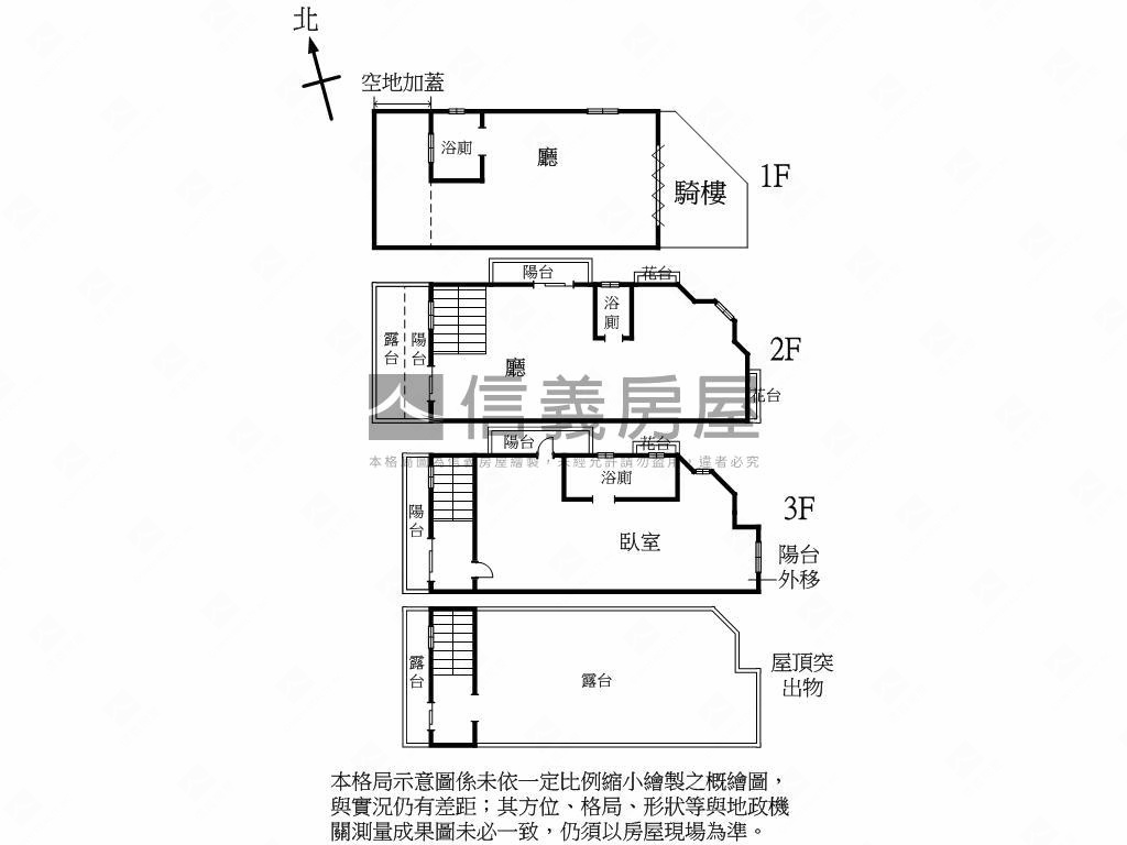 稀有●住二角間大地坪透店房屋室內格局與周邊環境