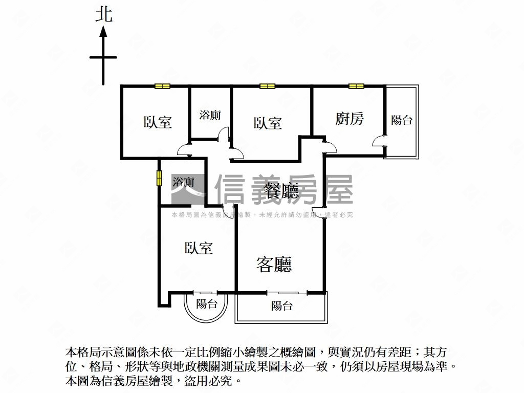 近夢想社區民族華廈３房房屋室內格局與周邊環境