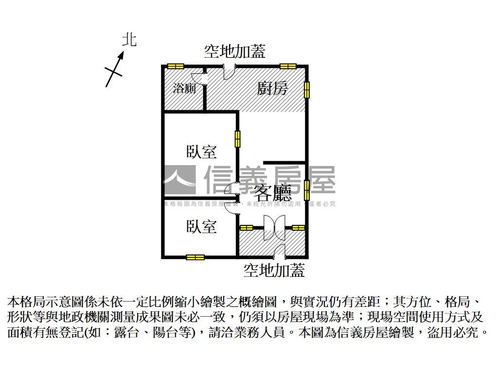 富農面寬約７米平房房屋室內格局與周邊環境