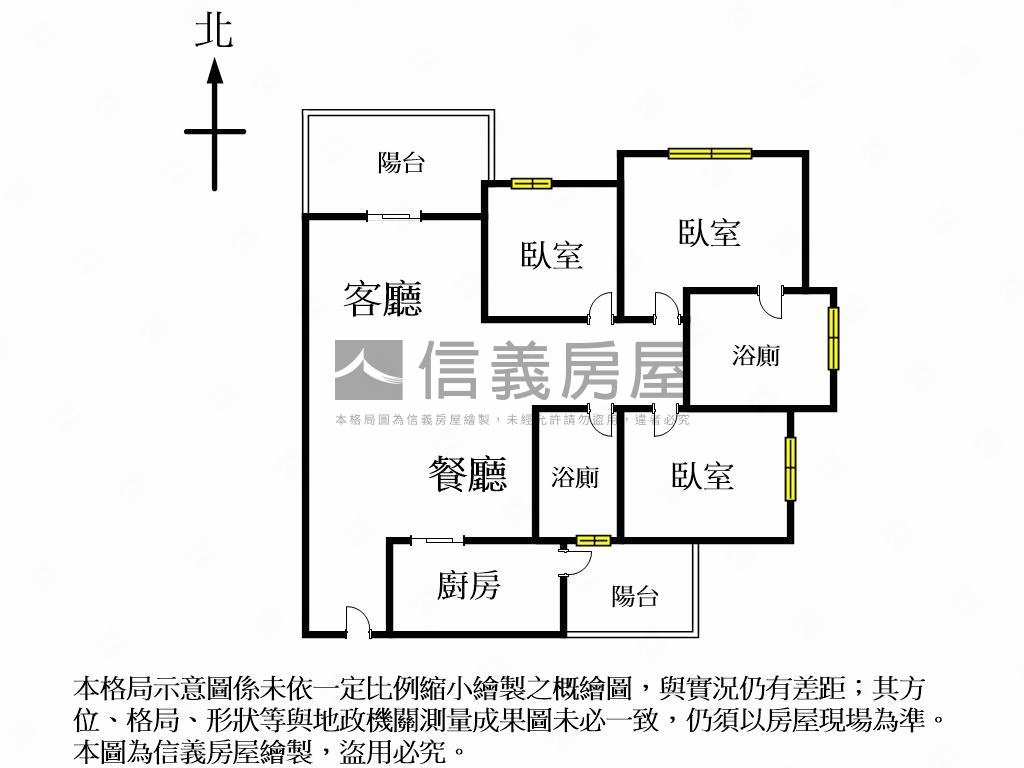 十月蜂收溫馨三房房屋室內格局與周邊環境