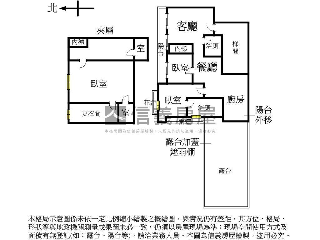 摩登都市小木屋露臺大戶房屋室內格局與周邊環境