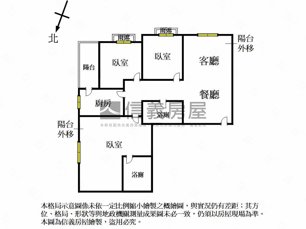 北大Ｗｉｓｈ溫馨成家三房房屋室內格局與周邊環境
