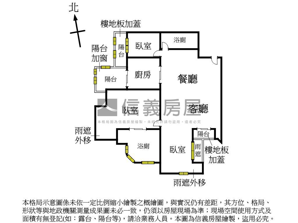 台北灣溫馨美居３房房屋室內格局與周邊環境