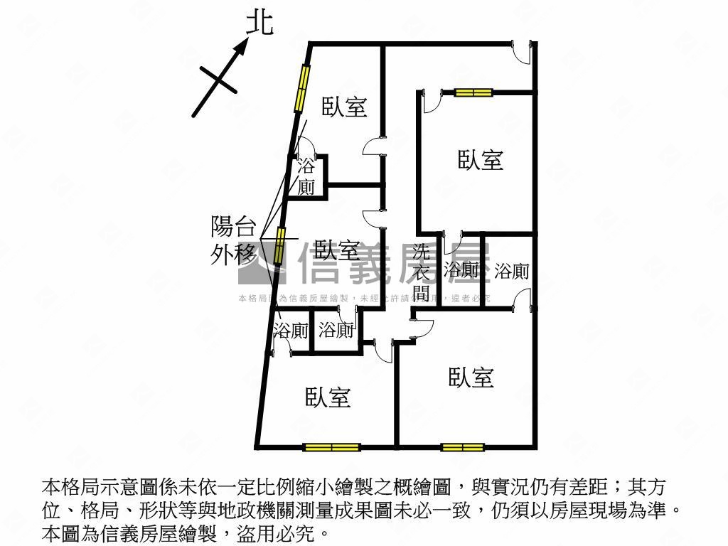 華誼信義旁收租大樓Ａ房屋室內格局與周邊環境