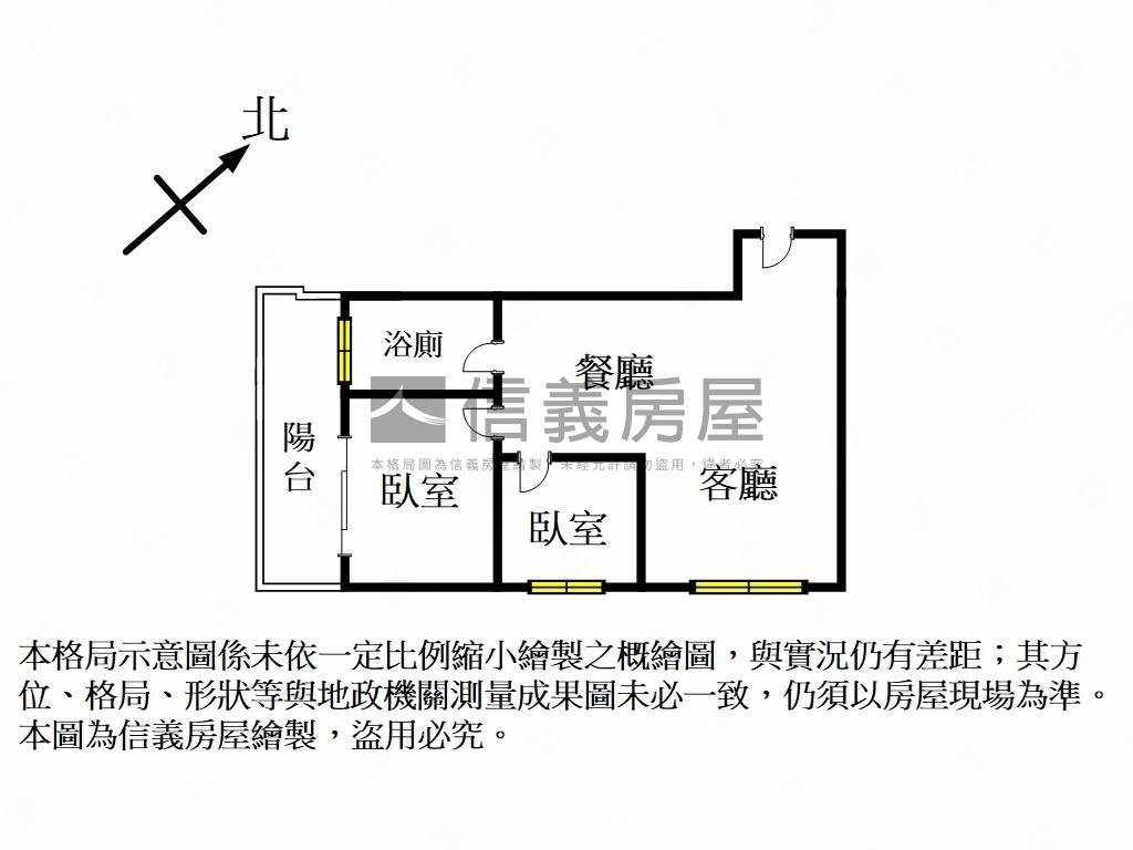 幸福成家邊間兩房房屋室內格局與周邊環境