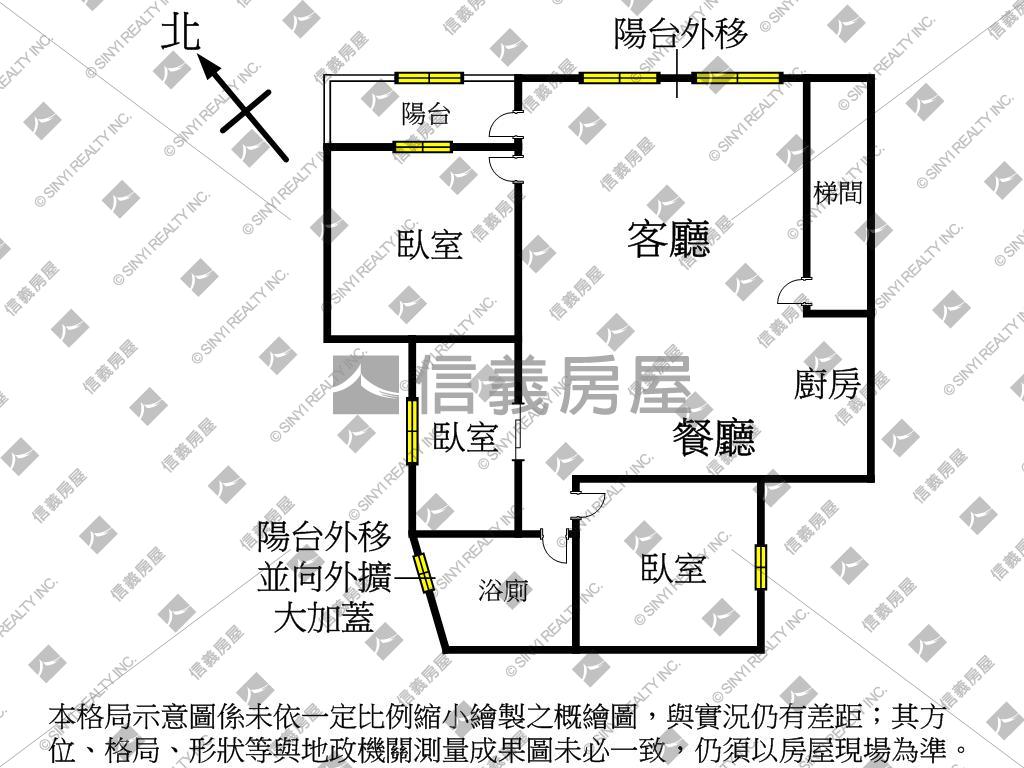 靚．學區．捷運美寓３樓房屋室內格局與周邊環境