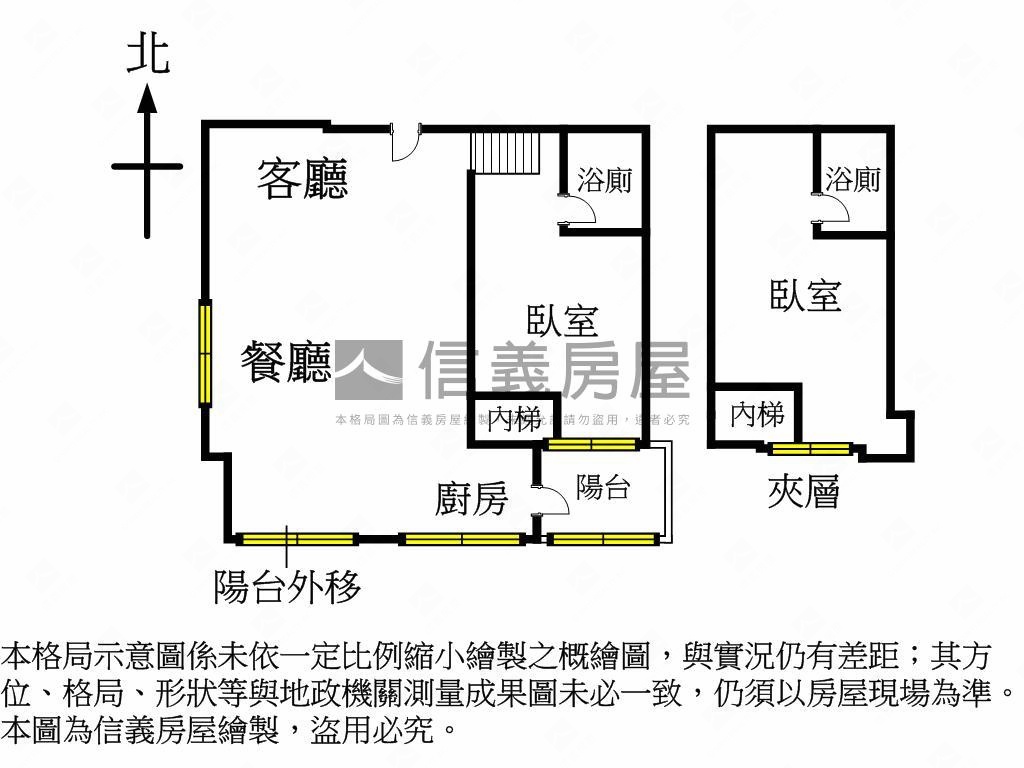 俯瞰信義高樓邊間房屋室內格局與周邊環境