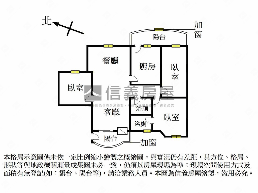 中華敦煌三房房屋室內格局與周邊環境
