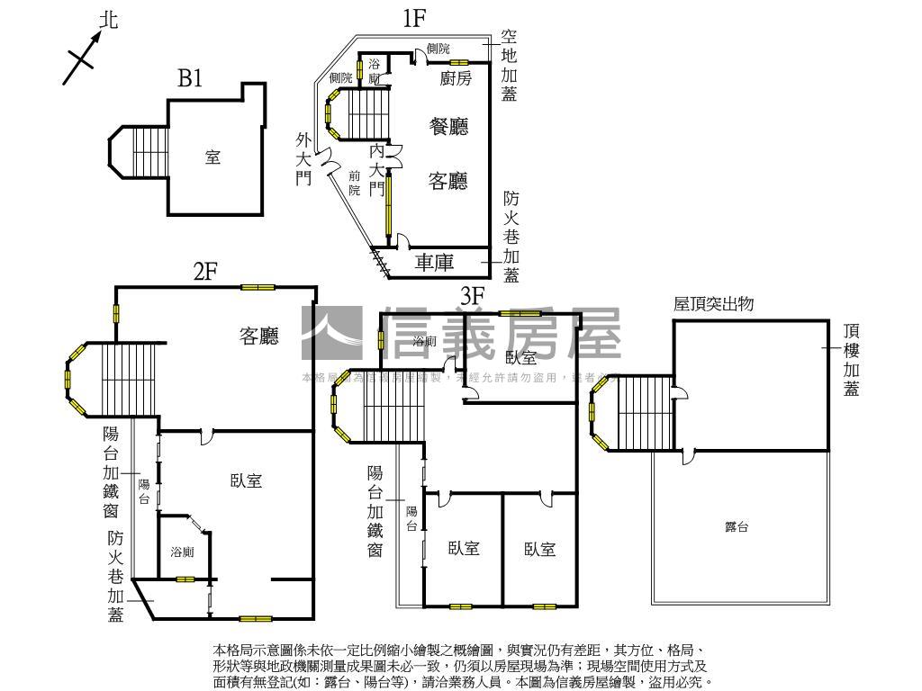 西區近植物園角間獨棟別墅房屋室內格局與周邊環境
