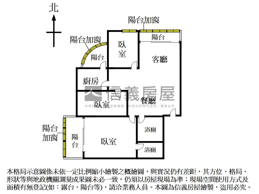 轟動天廈大三房房屋室內格局與周邊環境