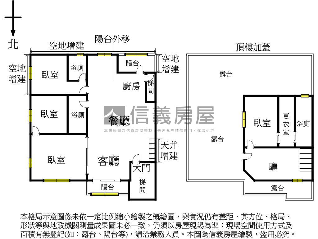 民生社區經典大空間頂加房屋室內格局與周邊環境