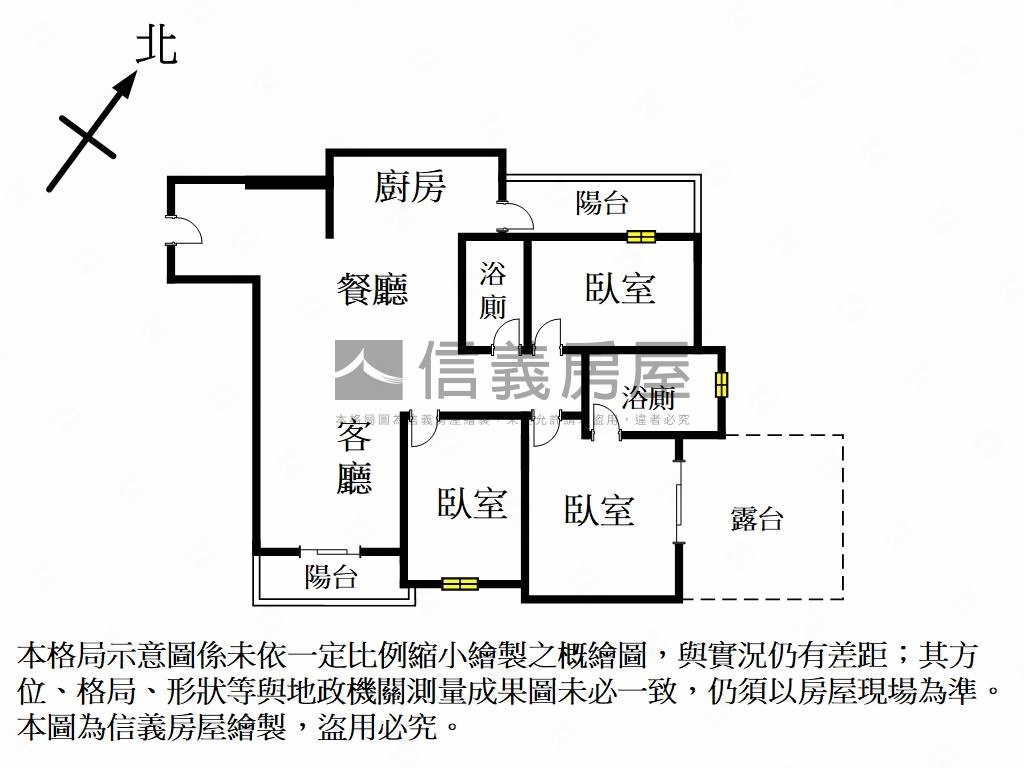昕未來簡約３房露臺戶房屋室內格局與周邊環境