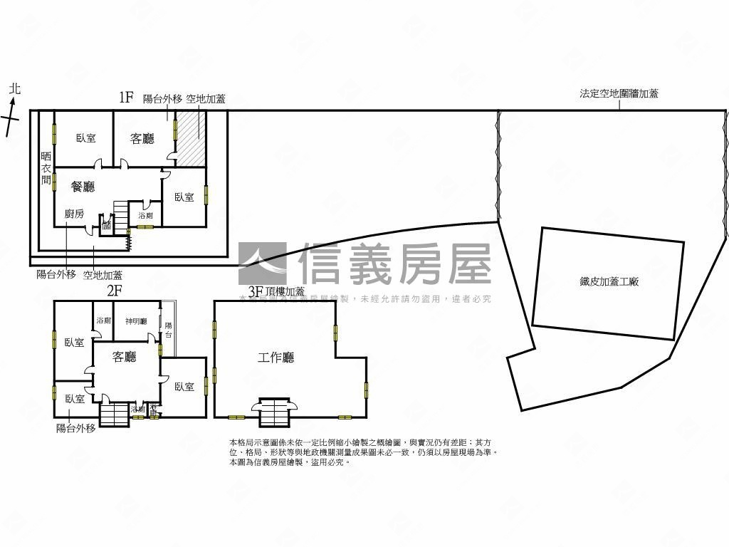 近市政路延伸計畫合法農舍房屋室內格局與周邊環境